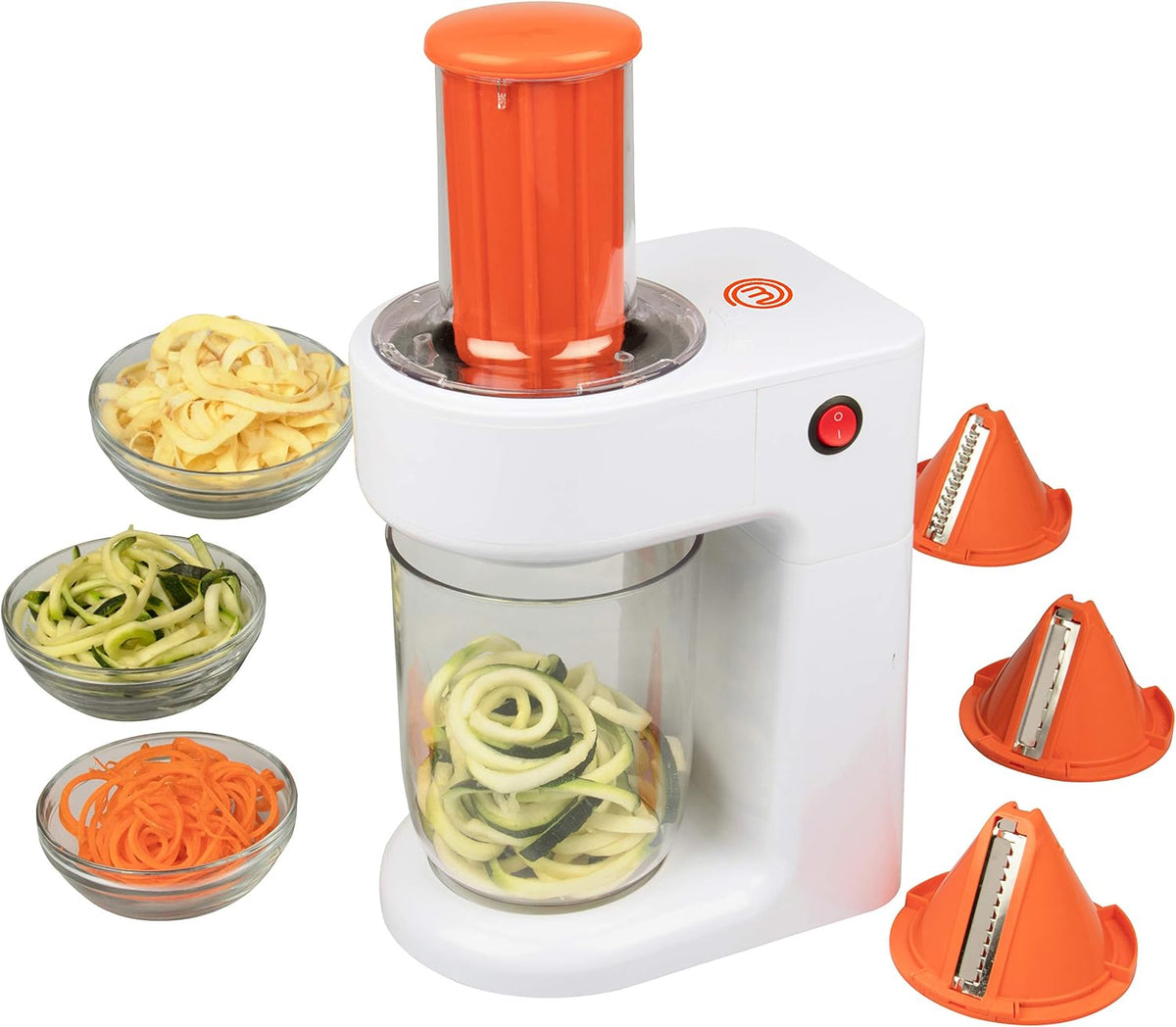 MasterChef Electric Spiralizer- 3in1 Vegetable Noodle, Homemade Pasta Maker