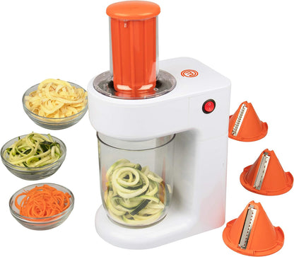 MasterChef Electric Spiralizer- 3in1 Vegetable Noodle, Homemade Pasta Maker