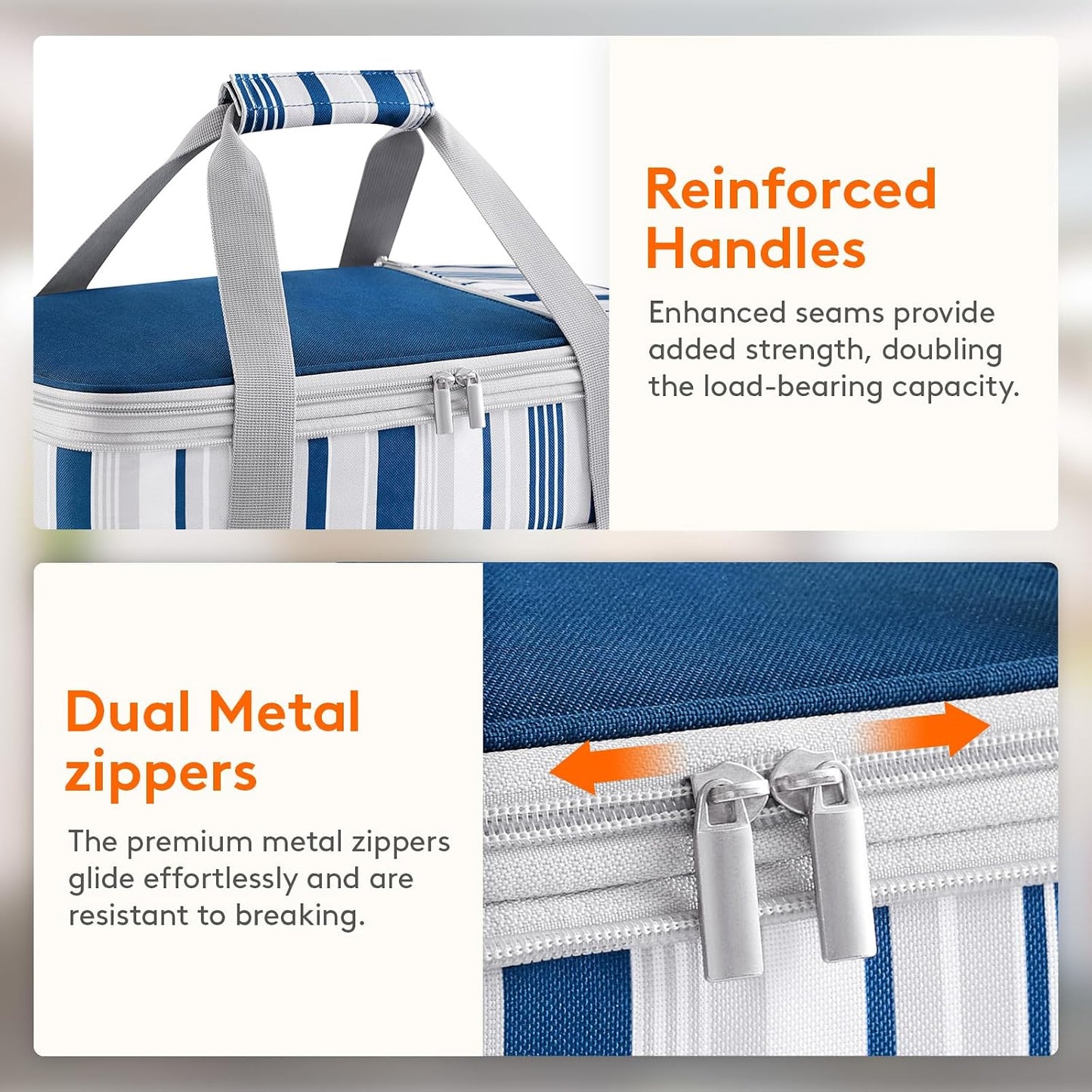 Lifewit Insulated Double Decker Casserole Carrier, Expandable Lasagna Lugger Tote Bag for Hot or Cold Food, Fits 9" x 13" Baking Dish for Potluck Parties, Picnic and Cookouts, Grey-Geometric