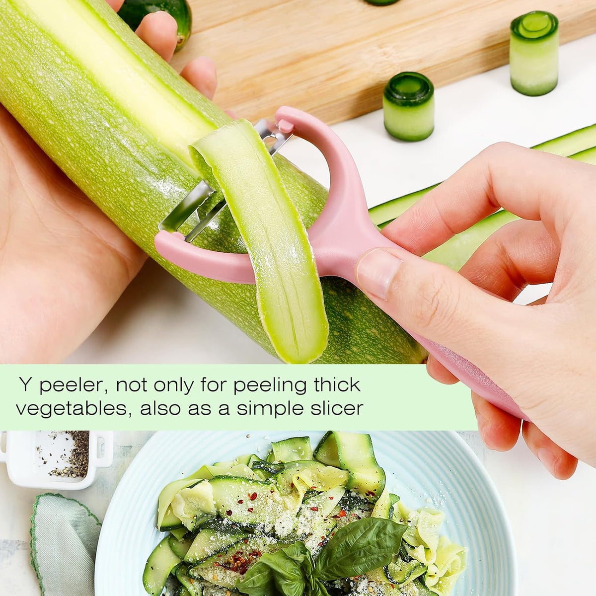 Senbowe Upgrade Potato Peeler for Kitchen, 6PCS Stainless Steel Vegetable Peeler, I and Y Veggie Food Peeler for Apple Fruit Carrot Zucchini Cucumber,Good Grip Makes Peeling Very Easy
