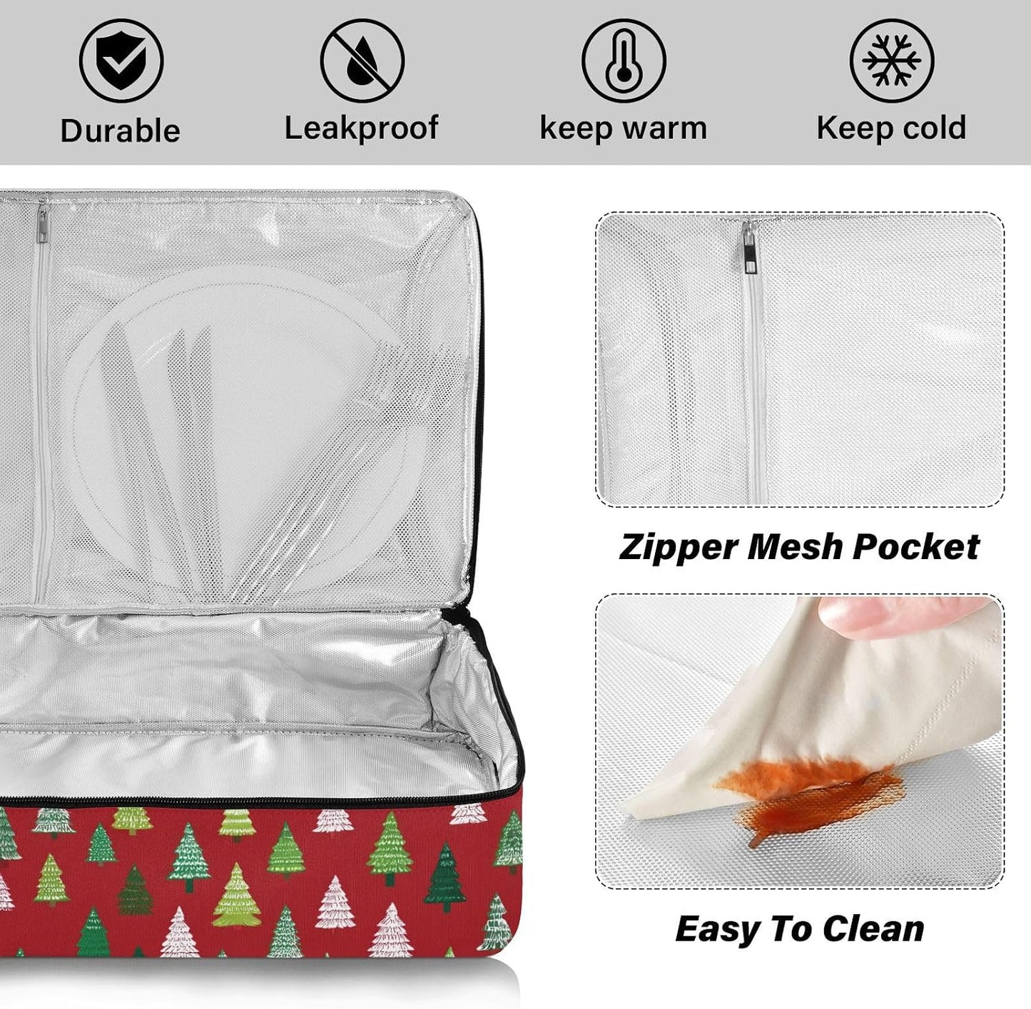 Casserole Carriers for Hot or Cold Food Reusable Casserole Dish Carrier Insulated Thermal Large Capacity Durable Perfect for Party Camping Family Gatherings Yellow Fish - Colors A