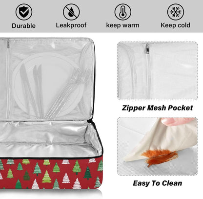 Casserole Carriers for Hot or Cold Food Reusable Casserole Dish Carrier Insulated Thermal Large Capacity Durable Perfect for Party Camping Family Gatherings Yellow Fish - Colors A