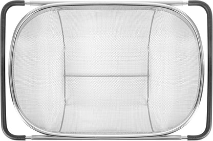 Restaurantware 6 qt Stainless Steel Over The Sink Colander