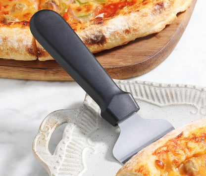 New Star Foodservice Stainless Steel Pie Server with Black Plastic Handle, 10-Inch Restaurant Grade Cake, Pie, Pizza Slice, and Dessert Serving Spatula