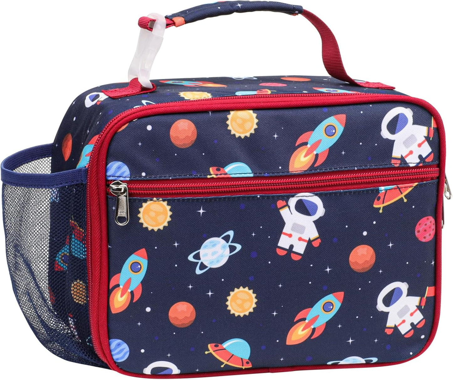 Bagseri Kids Lunch Bag Boys - Thermal Insulated Lunch Box Tote with Water Bottle Holder, Reusable Leak-Proof Kids Lunch Box for Daycare & School, Black Dinosaur (Containers Not Included)