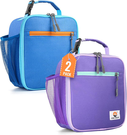 CaCTOUR Lunch Box Kids,Premium Insulated Lunchbox for Girls Boys,Soft Mini Cooler Bag Back to School Thermal Reusable Lunch Bag for Work School Picnic (Blue)