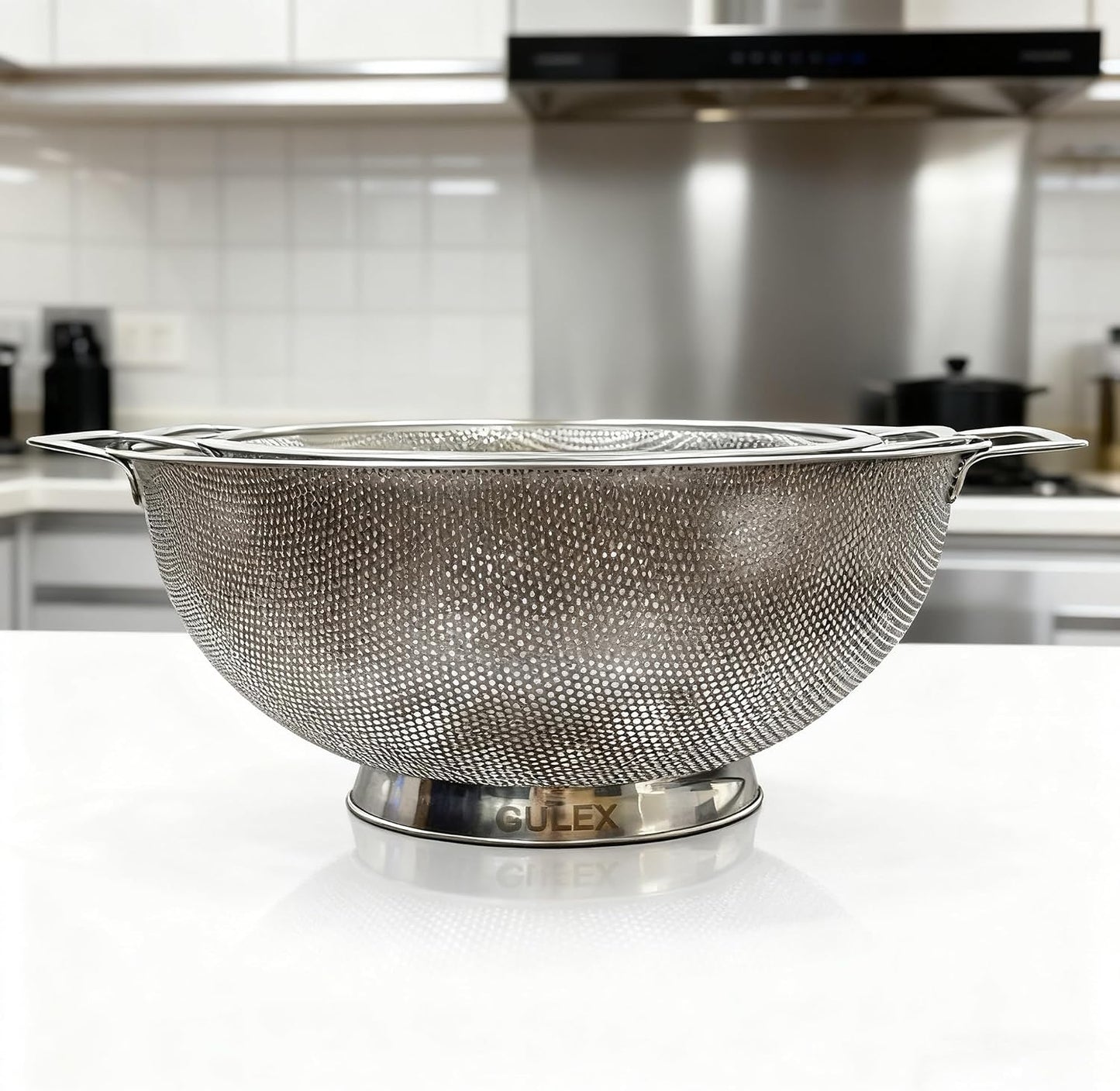 Gulex Colander Stainless Steel 3-Quart, Strainer Kitchen, Dishwasher Safe