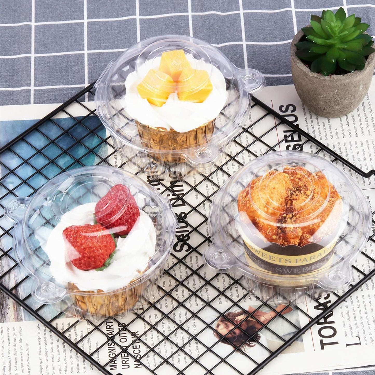TOFLEN 100ct Individual Cupcake Containers