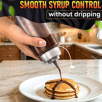 BURIUS Inverted Condiment Squeeze Bottles 16 oz for Sauces, Honey