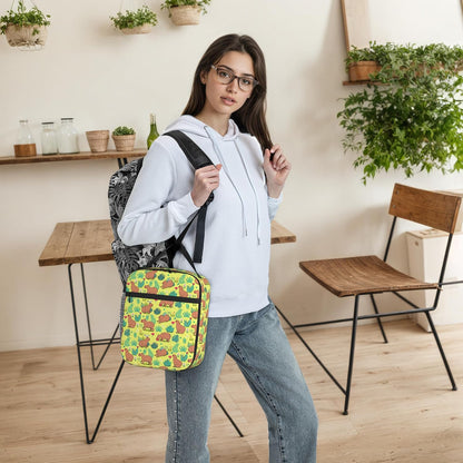 Dinosaur Volcano Insulated Lunch Bag for Women & Men, Reusable Leak-Proof Lunch Box with Cooler Compartment, Lunch Tote for Adults Work Travel Picnic Durable & Washable