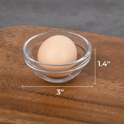 2.5 oz Mini Pinch Bowls, Little Condiment Dishes for Meal Prepping, Dipping Sauces, or Small Servings, Dishwasher and Microwave Safe