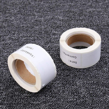 SHOWERORO 2rolls Kitchen Food Date Stickers DIY Classified Paste Labels for Easy Identification Eco-Friendly Adhesive for Organizing Pantry and Fridge
