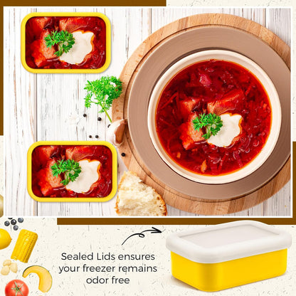 Nuogo 8 Pcs 1 Cup Silicone Freezer Containers with Lid Soup Freezer Molds Silicone Soup Containers Rectangle Trays Reusable Food Preserving Tray Ice Trays for Soups Sauces Stews(Green)