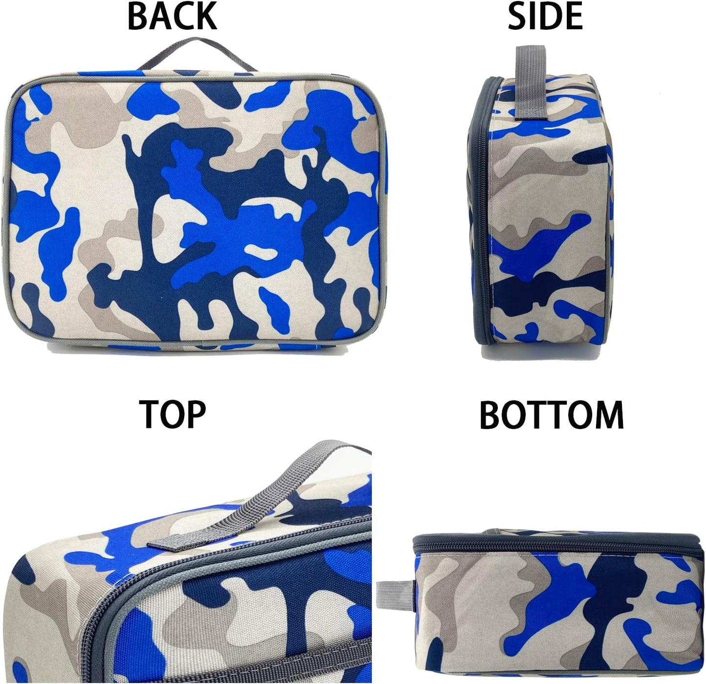 Kulle Space Lunch Box for Kids, Insulated Lunch Bag for Boys, Large Capacity Thermal Tote for School, Office, Daycare - Rocket Design, Washable & Leakproof