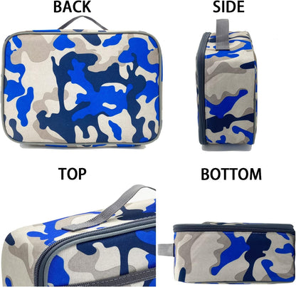 Kulle Space Lunch Box for Kids, Insulated Lunch Bag for Boys, Large Capacity Thermal Tote for School, Office, Daycare - Rocket Design, Washable & Leakproof