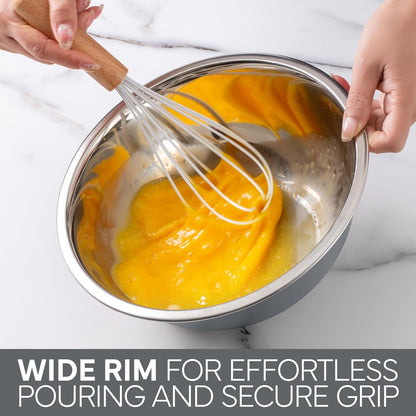 COOK WITH COLOR Stainless Steel Mixing Bowls Set - Nesting Bowls, 6 Pieces, Rose