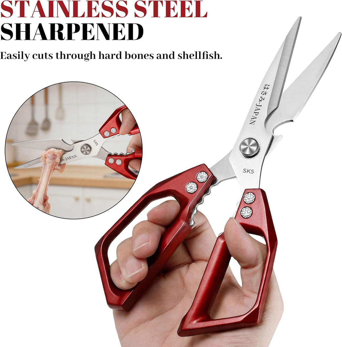 Kitchen Scissors for Food All Purpose Cooking Shears for Meat