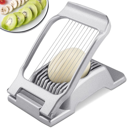 BIBURY Egg Slicer for Hard Boiled Eggs, Heavy Duty Aluminium Fruit Slicer
