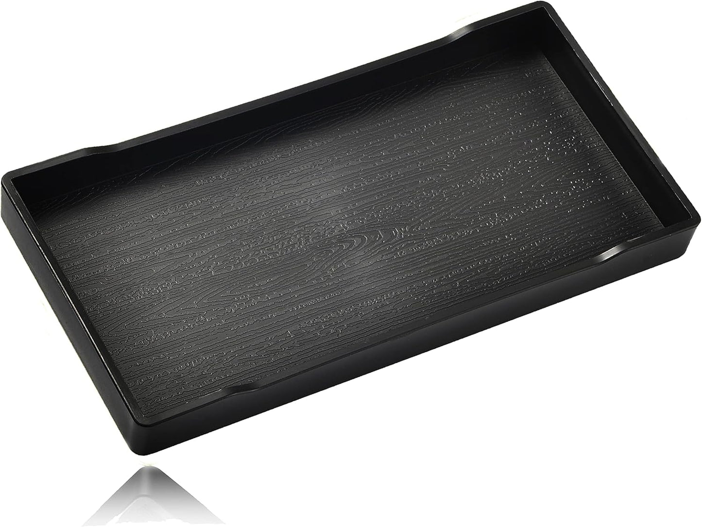 White Serving Tray (13.5 x 9.6 inch) for Serving Accessory, Elegant & Stackable Plastic Tray for Spa, Coffee, Drinks, Tea, Bar, Party, Seasoning, Perfume and Display Use.