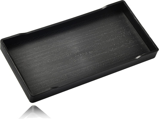 White Serving Tray (13.5 x 9.6 inch) for Serving Accessory, Elegant & Stackable Plastic Tray for Spa, Coffee, Drinks, Tea, Bar, Party, Seasoning, Perfume and Display Use.