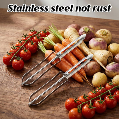 2Pcs Stainless Steel Peeler, Potato Peeler, Vegetable Peelers for Kitchen Fruit Peelers Handle, Ergonomic Blade for Peeling for Home and Restaurant Use