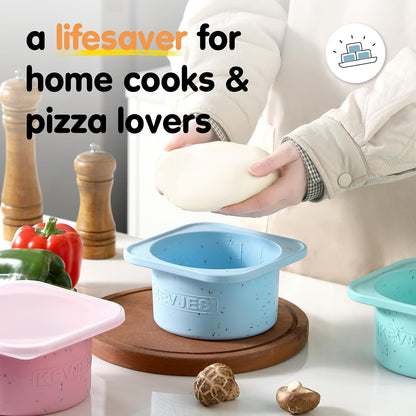 PLUS 1000ml Pizza Dough Proofing Containers, 2-Pack, Green