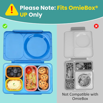 Dip Containers for OmieBox UP bento Box, 4 Pack Leakproof Salad Dressing Container To Go, Condiment Containers with Lids - Food Safe Silicone - 4.5 & 9 ounces