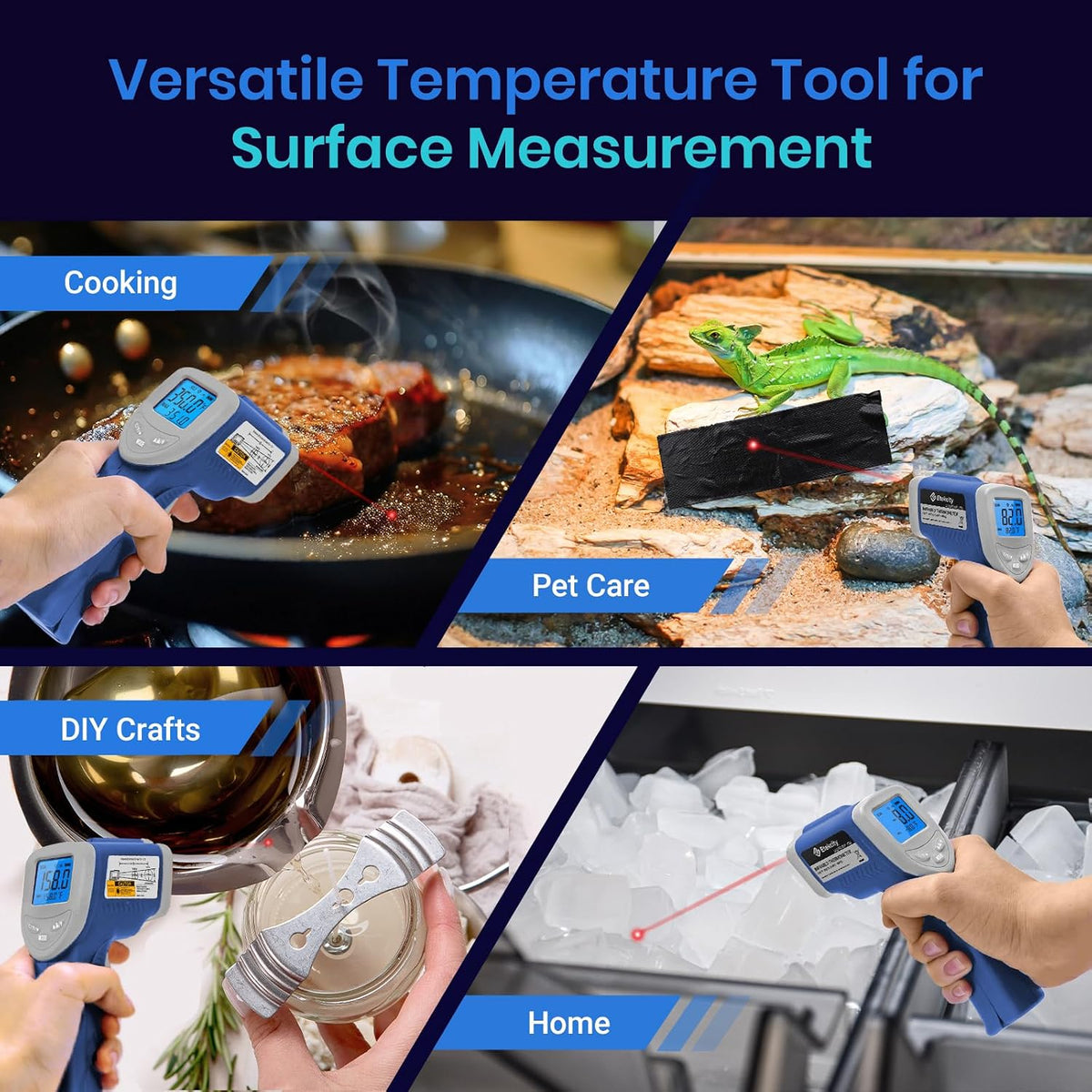 Etekcity Infrared Thermometer Laser Temperature Gun, -58°F~1130°F