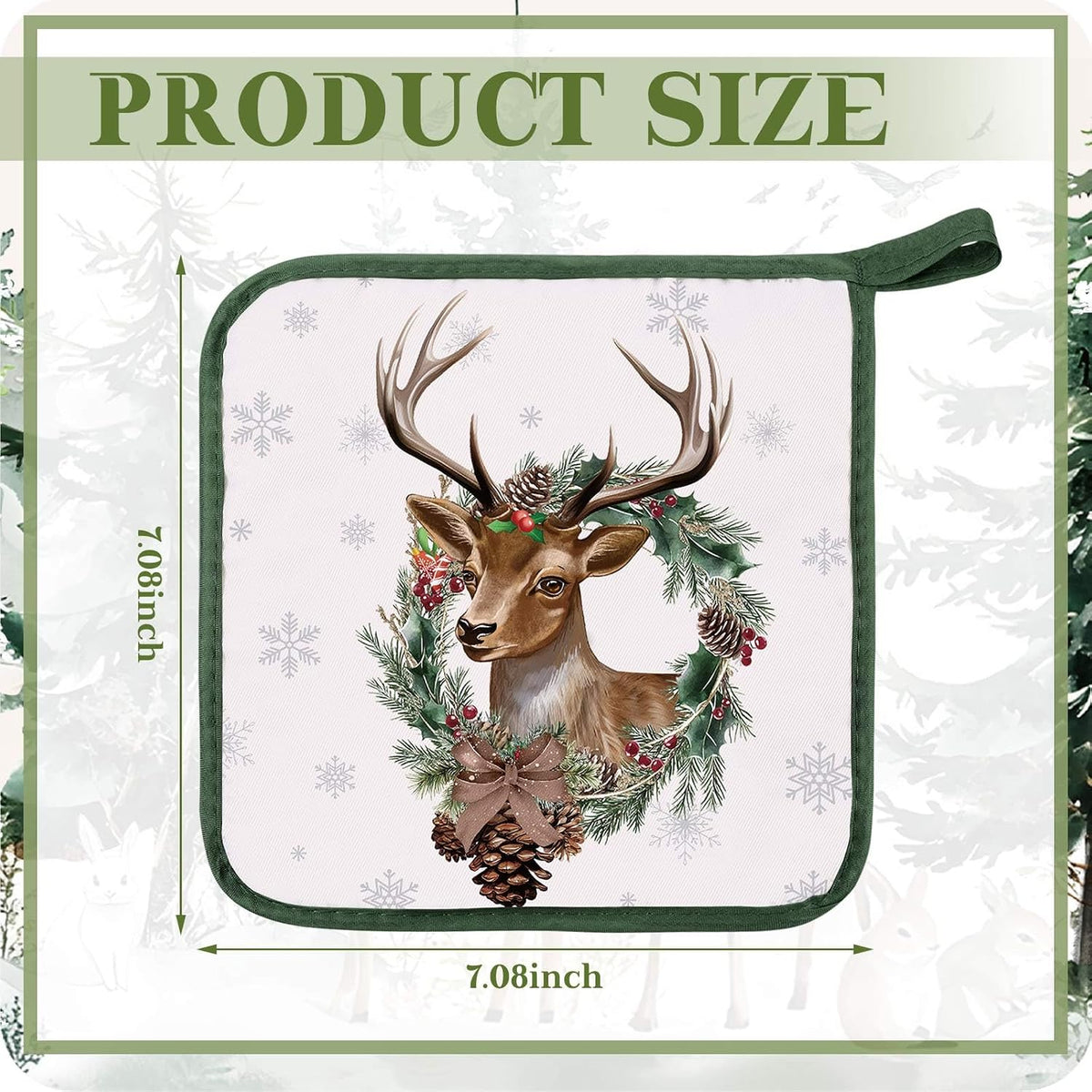 Bencailor 12 Pcs Christmas Wildflower Pot Holders with Pocket