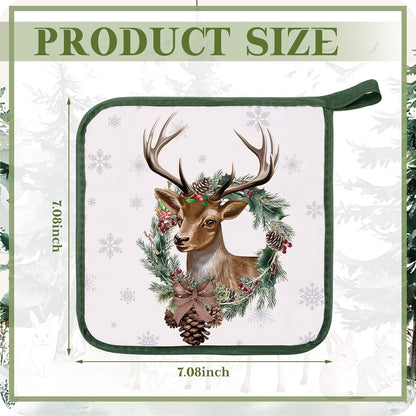 Bencailor 12 Pcs Christmas Wildflower Pot Holders with Pocket