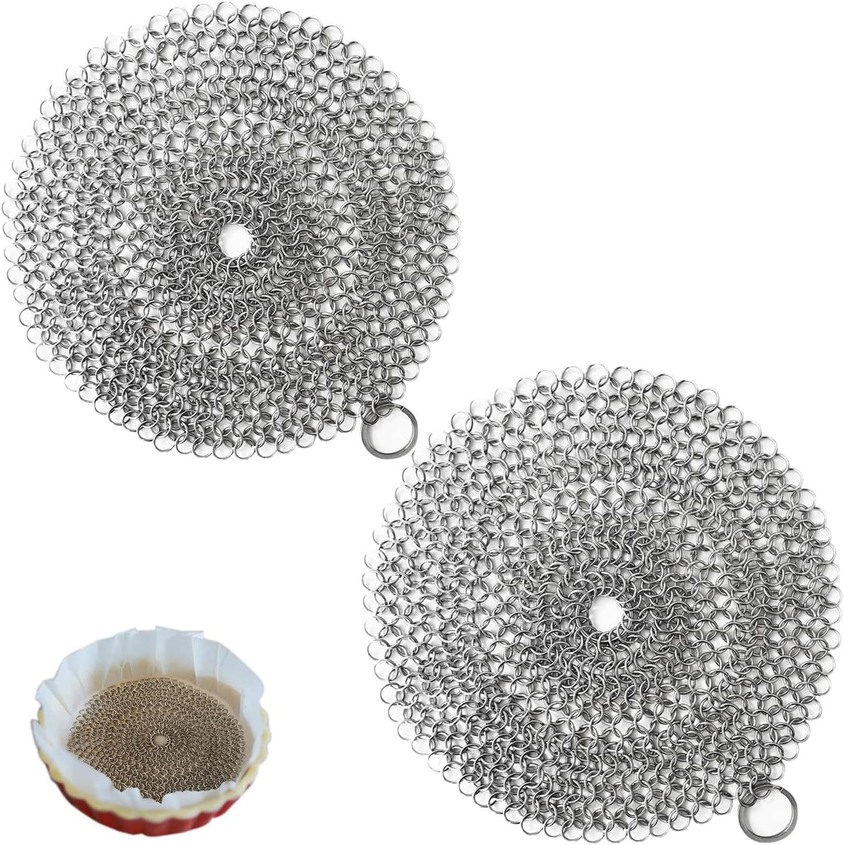 Stainless Steel Pie Weights for Blind Baking Crust, 2 Pack