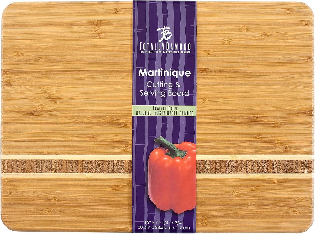 Totally Bamboo Barbados Small Bamboo Cutting Board, 9 x 6.5 Inches