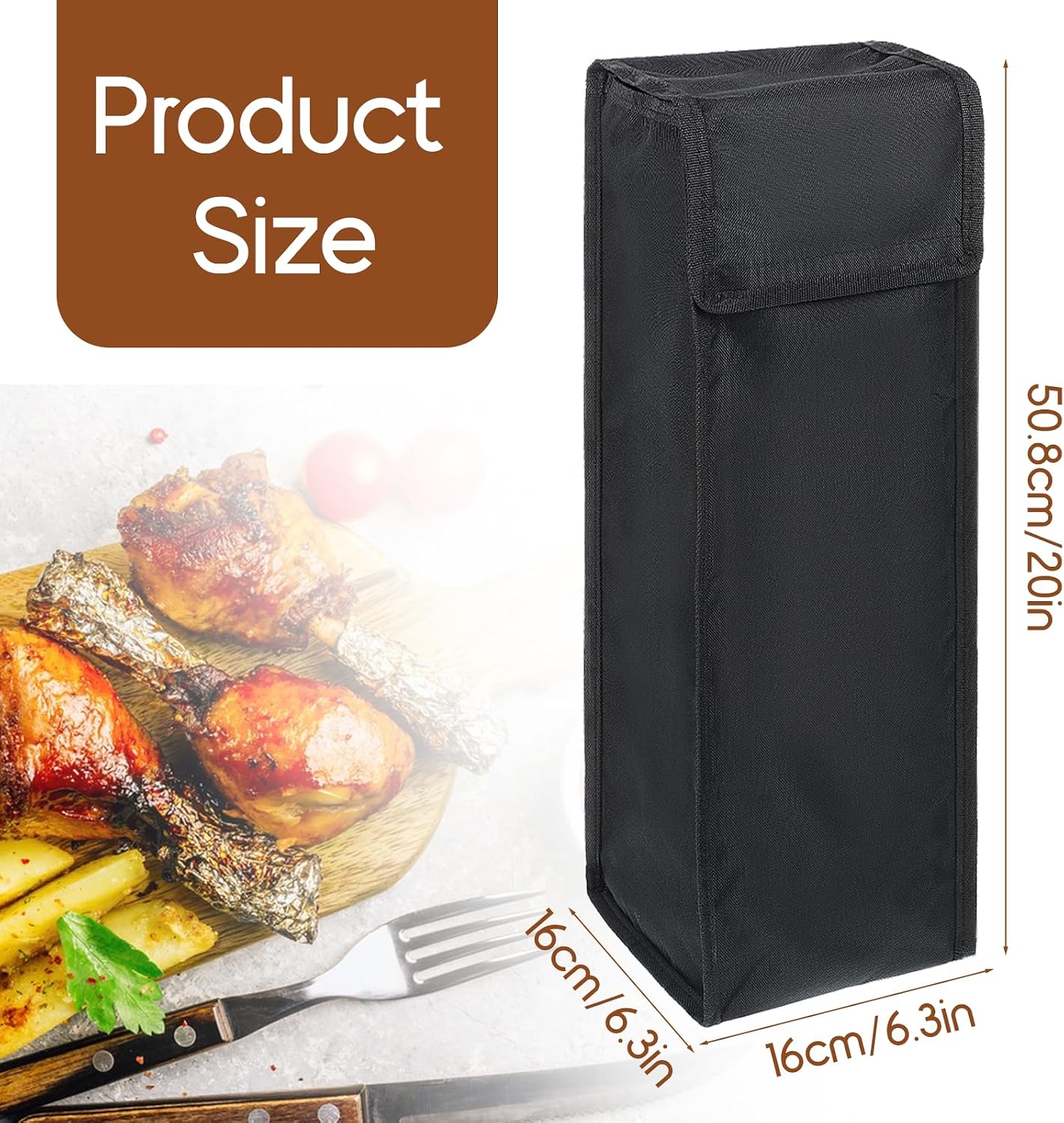 SynHHergyx Grill Utensil Storage Bag Waterproof BBQ Tool Storage Bags Barbecue Hardware Tool Oxford Cloth BBQ Utensil Holder Pouch Accessory Foldable for Camping Hiking