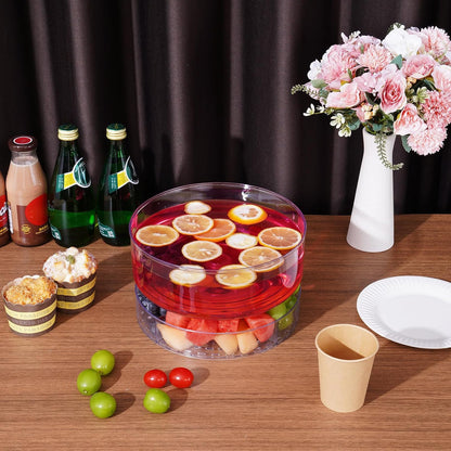 NiHome Rotating Serving Tray with Lid and Compartments, Portable BPA-Free Plastic Serving Tray for Nuts, Fruits, Candy & Crackers, Snack Organizer for 2–4 People, Parties, Travel & Home Entertaining