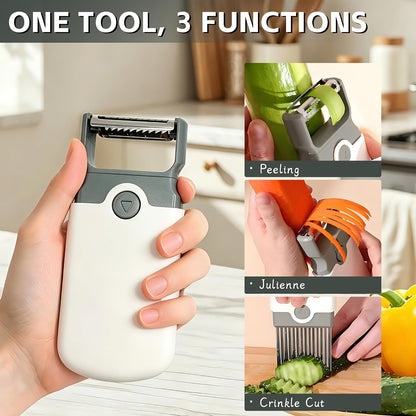 Vegetable Peeler Fruit Peeler Julienne Crinkle Cutter for Potato and Carrot