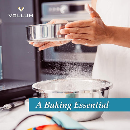 Vollum Stainless Steel Flour Sifter Fine Mesh Baking Sieve
