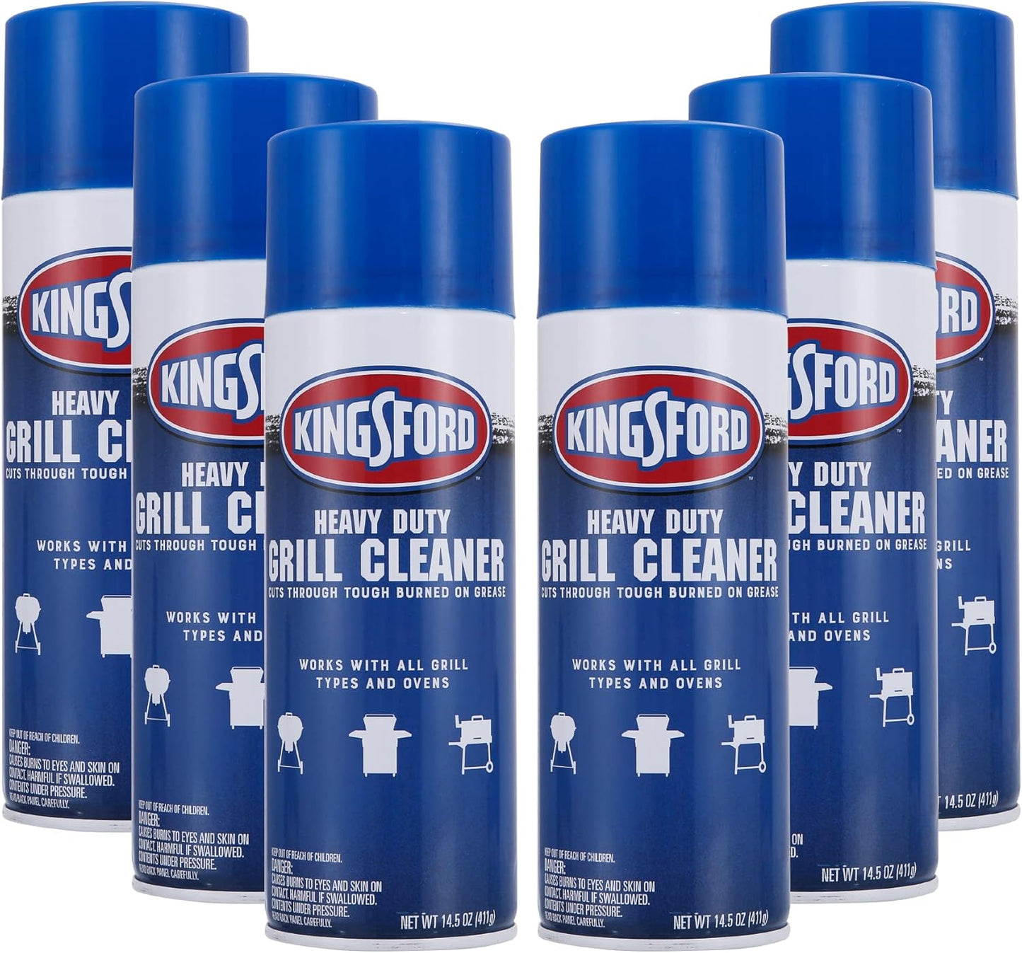 Kingsford Heavy Duty Foaming Grill Cleaner Spray, BBQ Degreaser for Charcoal & Gas Grills, Cuts Grease, Burnt-On Food & Grime, Easy Spray-On Foam for Grill Grates & Surfaces, Aerosol Can, 19 Oz