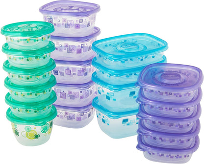 GladWare Food Storage Containers, Family Variety Pack, 24 Piece Set | with Glad Lock Tight Seal, BPA Free Containers and Lids in a Variety of Sizes to Hold and Store Food