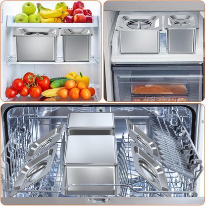 Pizza Topping Station for Pizza Oven Table, Stainless Steel Pizza Container with 6 Seasoning Containers with Lids, for Prepping Ingredients and Toppings, Oven Accessories Outdoor