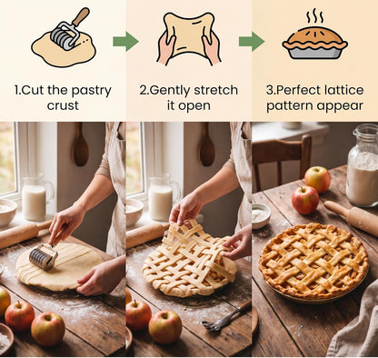 Willinglong 10 Pcs Pie Baking Tools Set, 10" Ceramic Dish & Pastry Kit