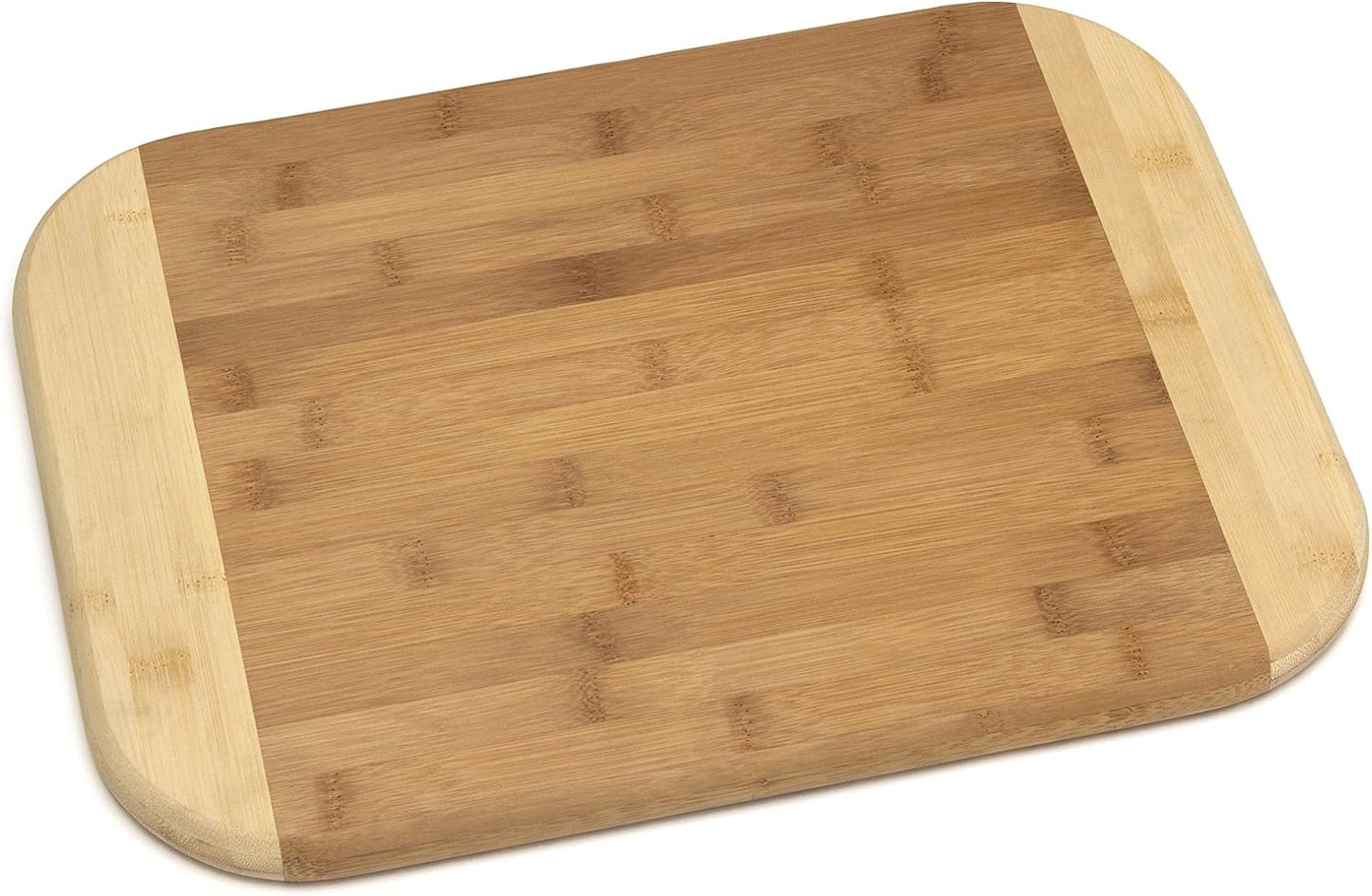 Lipper International Bamboo Wood Two-Tone Kitchen Cutting and Serving Board, Small, 7 3/4" x 6" x 1/4", Set of 2