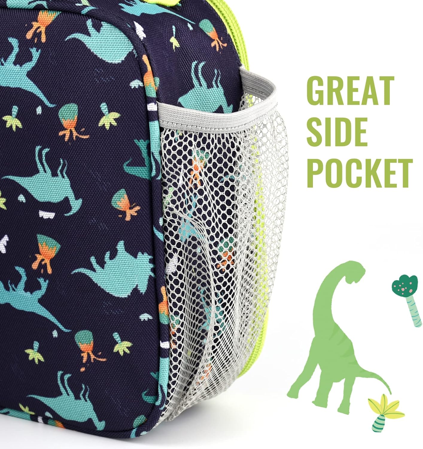 Genteen Lunch Box Kids, Insulated Lunch Bag Kids Boys Girls Back to School, Soft Lunch Box for Men Reusable Lunchbox for Office,Outdoor,School (Black)