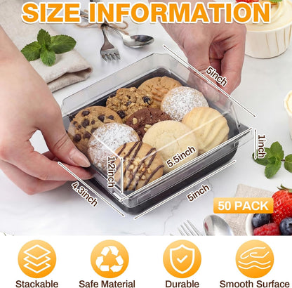 Shellwei 5 Pack Extra Large Charcuterie Board with Lids, 18 x 12 Inch Plastic Catering Trays for Cookies, Desserts, Candy, Reusable Serving Platters for Travel Party