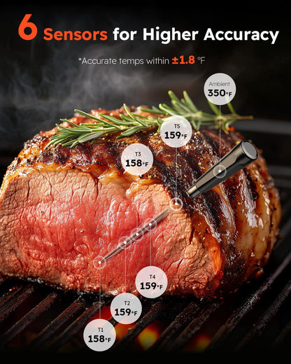 Meat Thermometer Digital, 1-2 Sec Instant Read, Grilling, Cooking, Food