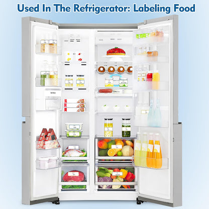 500 Pcs 1×3 Inch Removable Freezer Labels, Waterproof, Oil & Tear Resistant, No Residue Writable Stickers for Food Containers, Jars, Pantry and Meal Prep (Boho-Date)