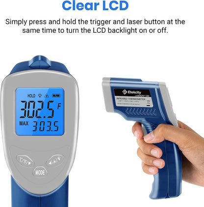 Etekcity Infrared Thermometer Laser Temperature Gun, -58°F~1130°F