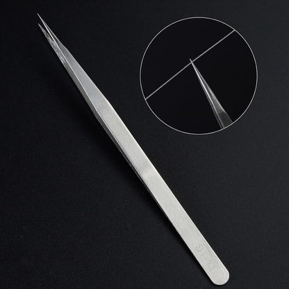 Precision Tweezers Set,Upgraded Stainless Steel of Craft Tweezers - Extra Fine,Angled,Blunt Tips for Electronics,Hobby, Industrial,Laboratory Work,Jewelry-Making,Model,Cooking