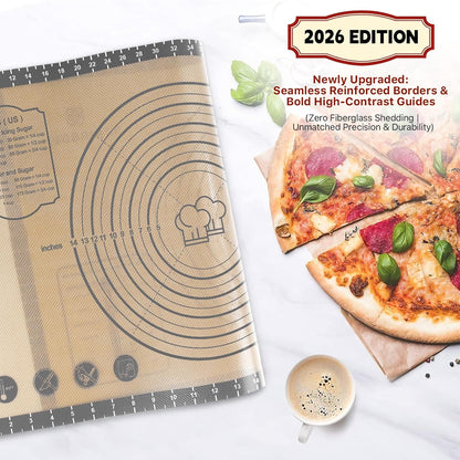 DANIA & DEAN Mom Theme 26"x16" Extra Thick Silicone Baking Mat for Pastry
