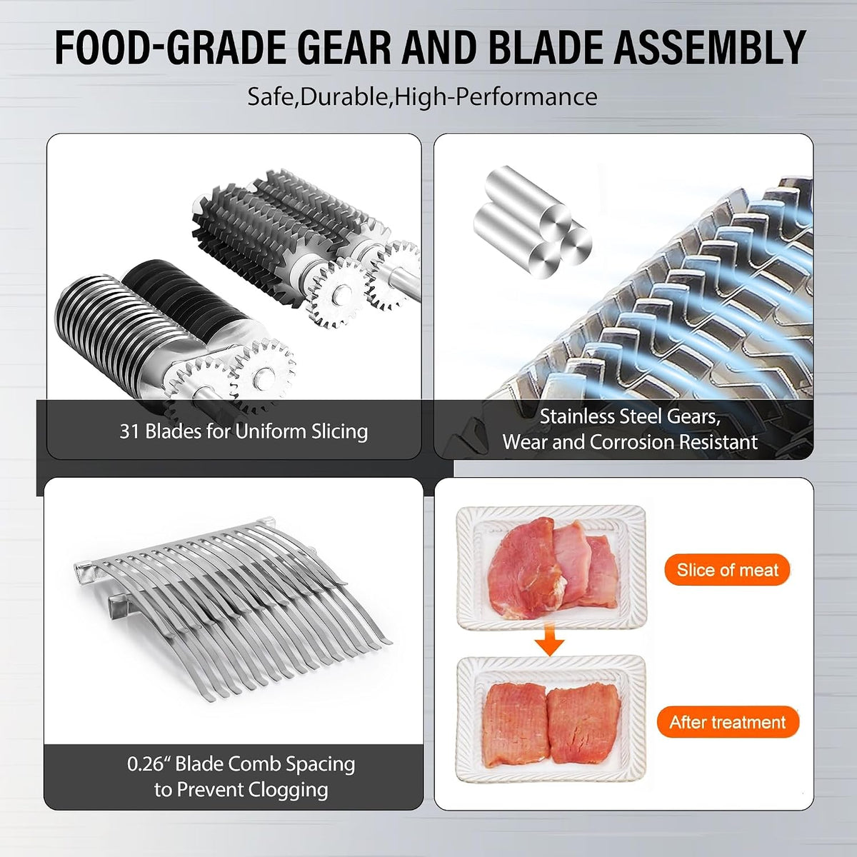 Paladin Equipment 2-in-1 Manual Meat Tenderizer & Beef Jerky Slicer