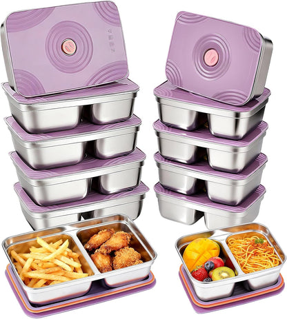 GIUOIDUO stainless steelFood Storage Containers setsstorage box with lidfreezer FrozenKitchen tray with lidOven plateSide dish plate Freezer & Dishwasher Safe